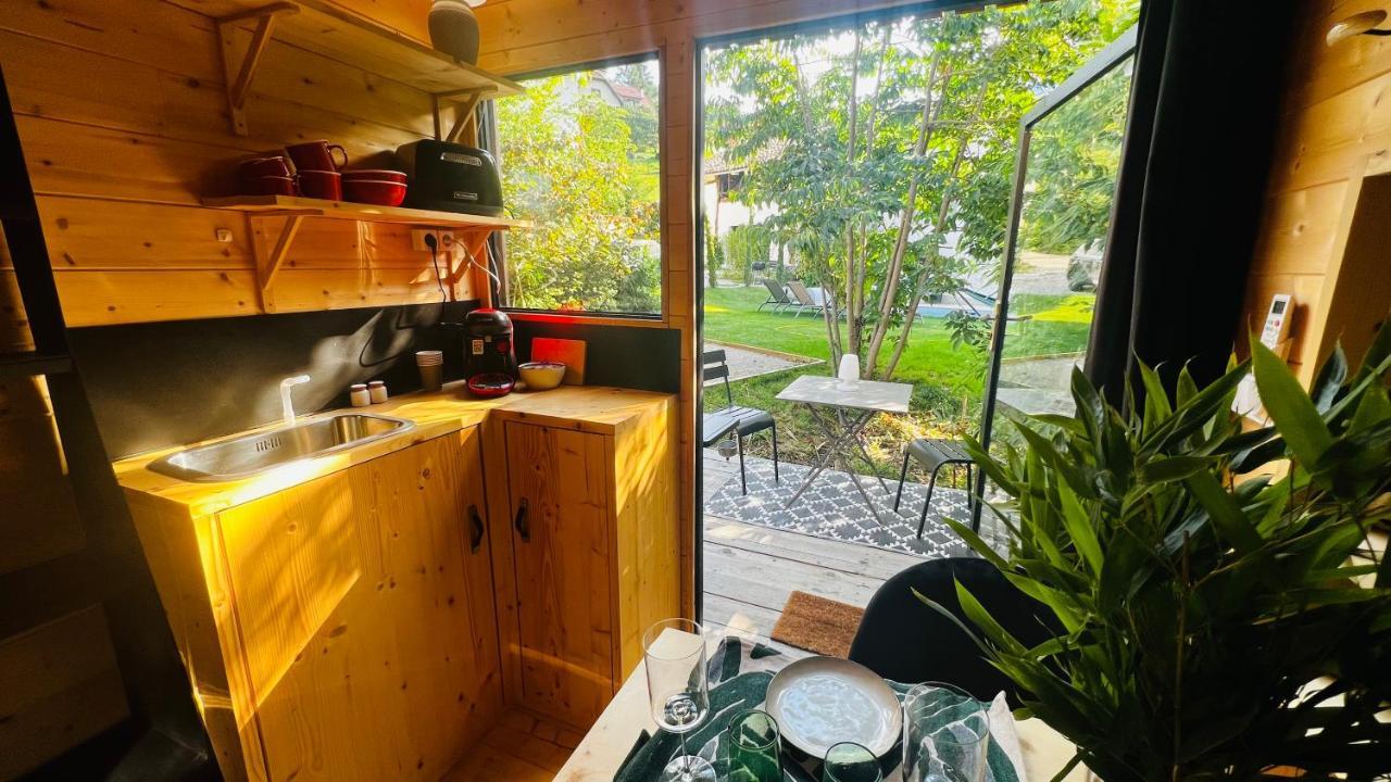 La Cabane Du 375, Piscine Clim,Jacuzzi Et Insolite Saint-Jean-de-Moirans Exterior foto